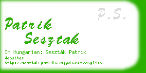 patrik sesztak business card